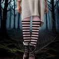 thumbnail image 1 of Neewe Women's Halloween Striped High Waisted Leggings for Women-Soft Athletic Tummy Control Pants for Running Yoga Workout Reg & Plus Size, 1 of 7