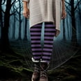 thumbnail image 1 of Neewe Women's Halloween Striped High Waisted Leggings for Women-Soft Athletic Tummy Control Pants for Running Yoga Workout Reg & Plus Size, 1 of 9