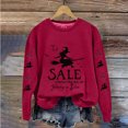 thumbnail image 1 of Neewe Women's Halloween Witches Printed Casual Crew Neck Sweatshirt Loose Soft Long Sleeve Pullover Tops, 1 of 4