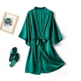 thumbnail image 1 of Neewe Women's Kimono Robe Short Satin Pure Short Silky Robes, 1 of 7