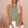 thumbnail image 1 of Neewe Women's Lapel Collar Sleeveless Button Down Shirts Button Front Collared Dressy Casual Blouses Loose Daily Tops, 1 of 8