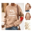 thumbnail image 1 of Neewe Women's Letter Print Long Sleeve Round Neck Loose Sweatshirt for Casual Daily Wear and Outdoor Activities Comfort, 1 of 6