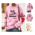 thumbnail image 1 of Neewe Women's Letter Print Long Sleeve Round Neck Loose Sweatshirt for Casual Daily Wear and Outdoor Activities Comfort, 1 of 6