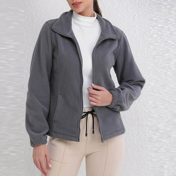 Neewe Women's Lightweight Full Zip Soft Polar Fleece Jacket Outdoor Recreation Coat With Zipper