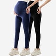 thumbnail image 1 of Neewe Women's Maternity Leggings 2PC over the Belly Pregnancy Active Wear Workout Yoga Tights Pants, 1 of 6