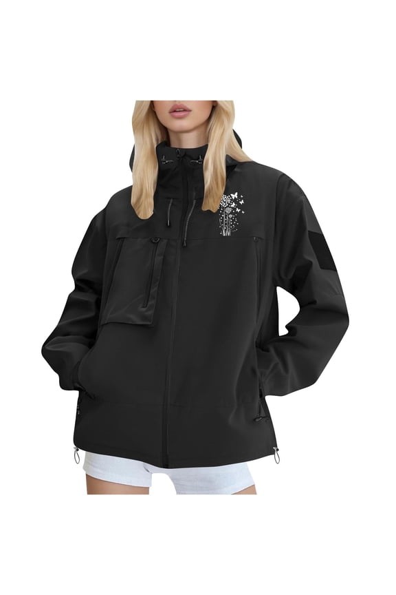 Women's Men's Lightweight Hooded Raincoat Waterproof Packable Active Outdoor Rain Jacket (S-3XL)