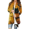 thumbnail image 1 of Neewe Women's Open Front Cardigan Shirt Halloween Long Sleeve Lightweight Coat, 1 of 6
