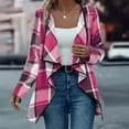 thumbnail image 1 of Neewe Women's Open Front Long Cardigan Lightweight Plaid Shirt Kimono Cardigan Knit Sweater, 1 of 7