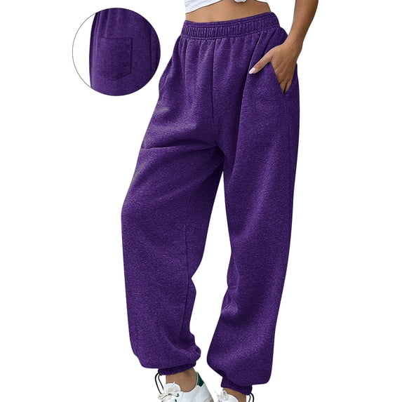 Neewe Women's Plain Joggers Soft Women Sweatpants with Pockets Women Lounge Pants for Yoga Workout Walking