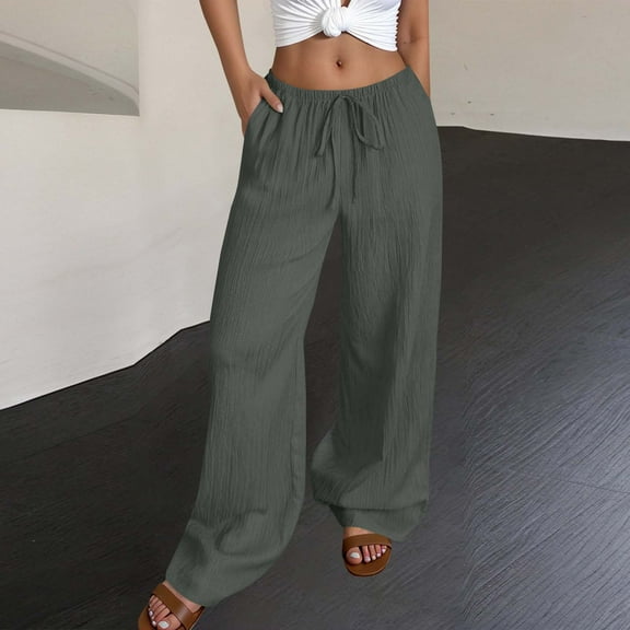 Neewe Women's Stretchy Wide Leg Palazzo Lounge Pants Casual Comfy High Waist Palazzo Pants