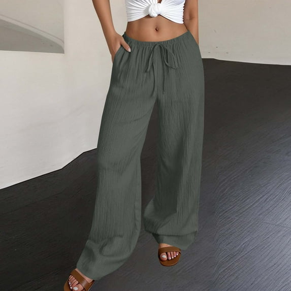 Neewe Women's Stretchy Wide Leg Palazzo Lounge Pants Casual Comfy High Waist Palazzo Pants