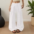 thumbnail image 1 of Neewe Women's Stretchy Wide Leg Palazzo Lounge Pants Casual Comfy High Waist Palazzo Pants, 1 of 8