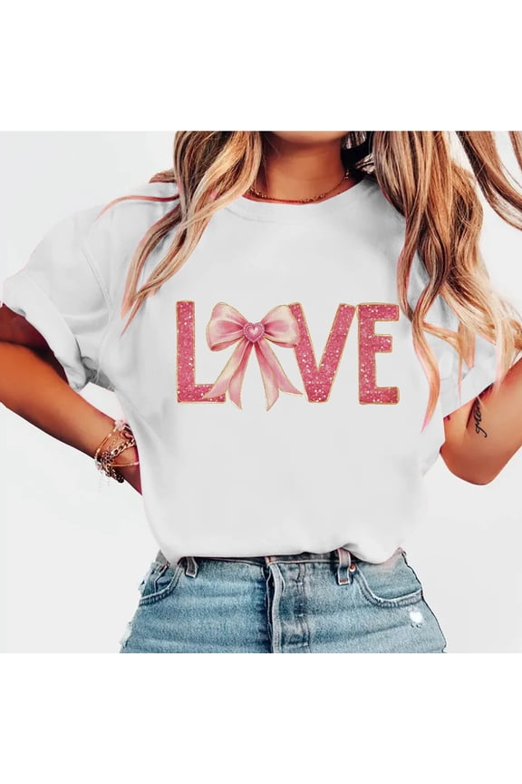 Women's Summer Casual Crewneck Short Sleeve T-Shirts Loose Fit Cute Basic Flowy Tops Tees Blouses