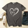 thumbnail image 1 of Neewe Women's T Shirts Short Sleeve Tees Heart Graphic Loose Summer Tops, 1 of 7