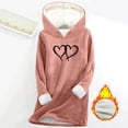 thumbnail image 1 of Neewe Women's Thickened Warm Sweatshirt Casual Long Sleeved Pullover Tops Winter Hooded Sweatshirt, 1 of 3