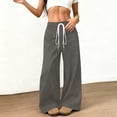 thumbnail image 1 of Neewe Women's Wide Leg Pants with Pockets High Waist Loose Casual Trousers Lounge Pants, 1 of 8