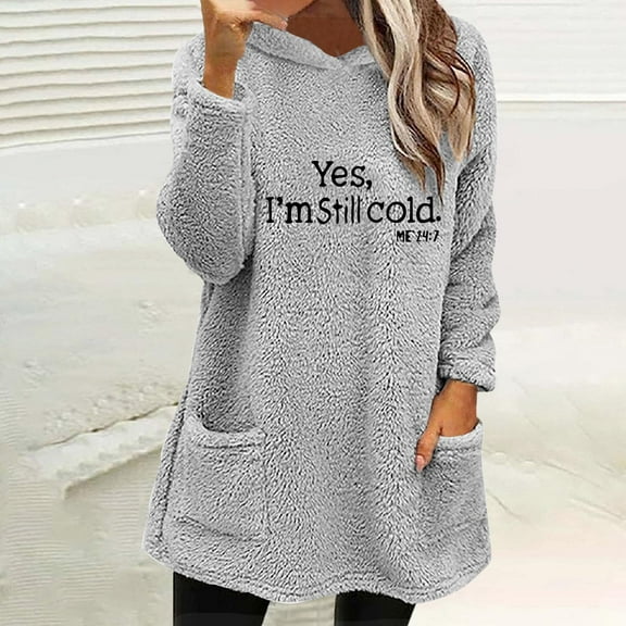 Neewe Women's Winter Warm Sherpa Lined Fleece Crewneck Sweatshirt Pullover Loungewear Tunic Tops