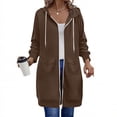 thumbnail image 1 of Neewe Women's Zip Up Hoodies Oversized Fleece Long Tunic Sweatshirts Casual Long Sleeve 2024 Fall Hoodie Jacket Coat, 1 of 6