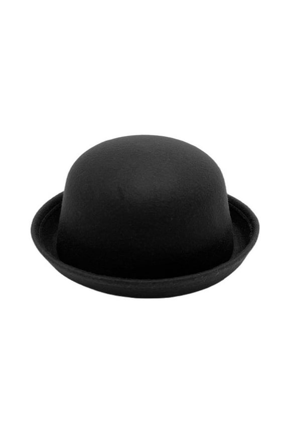 Womens 1920s Vintage Upturn Brim Wool Blend Cloche Church Hat Winter Felt Bucket Bowler Hat Crushable Foldable