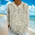 thumbnail image 1 of Neewe Womens 3/4 Sleeve Shirts V-Neck Tops Business Casual Blouses Tee Trendy 2025 Fall Fashion Outfits Clothes, 1 of 5