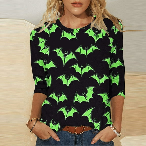 Neewe Womens 3/4 Sleeve Shirts V-Neck Tops Business Casual Blouses Tee Trendy 2025 Fall Fashion Outfits Clothes