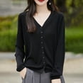 thumbnail image 1 of Neewe Womens Cardigan Casual Long Sleeve Open Front Button Down Loose Knit Lightweight Fall Sweaters, 1 of 3