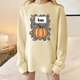 thumbnail image 1 of Neewe Womens Casual Long Sleeve Sweatshirt Crew Neck Cute Pullover Relaxed Fit Tops, 1 of 4