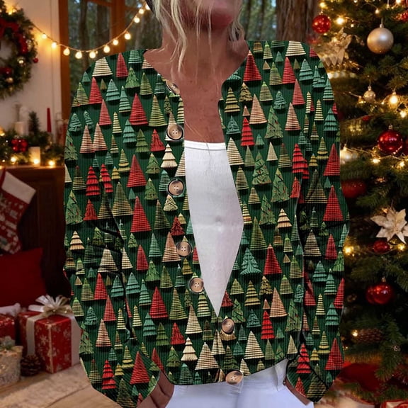 Neewe Womens Christmas Cardigan Sweaters 2025 Fall Long Sleeve Knit Open Front Lightweight Sweater