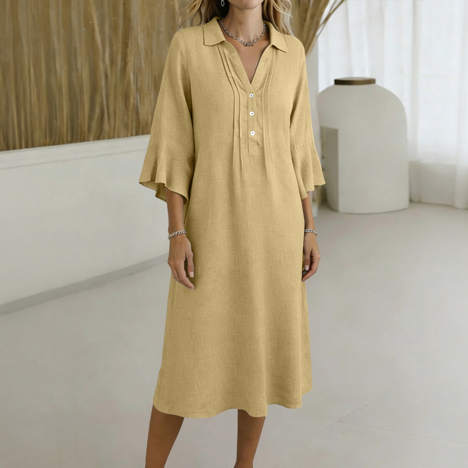 notch neck cotton maxi dress Notch Neck Jersey Maxi Dress-Navy