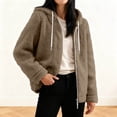 thumbnail image 1 of Neewe Womens Fuzzy Sherpa Fleece Jacket Zip Up Oversized Winter Warm Sweatshirt Hoodies 2025, 1 of 9