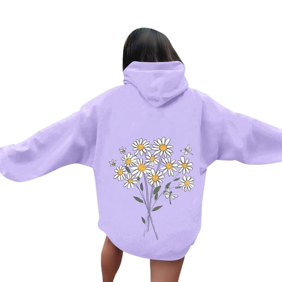 Neewe Womens Graphic Hoodies Unisex Oversized Hoodies Long Sleeve Pocket Pullover Fall 2025
