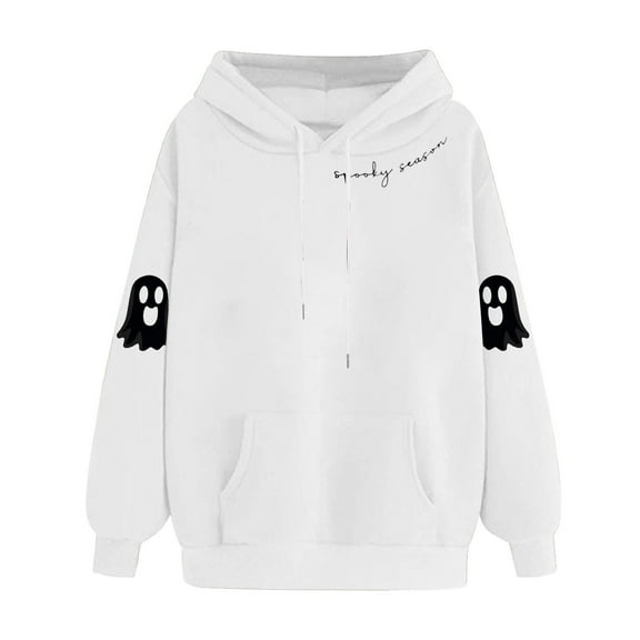 Neewe Womens Graphic Hoodies Unisex Oversized Hoodies Long Sleeve Pocket Pullover Halloween Fall 2025