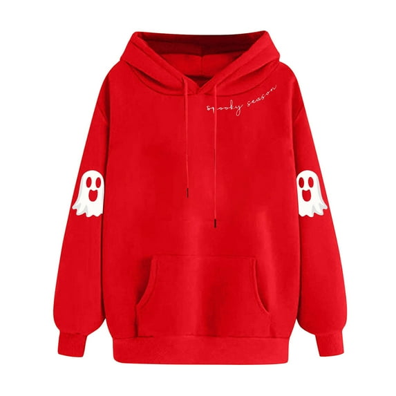 Neewe Womens Graphic Hoodies Unisex Oversized Hoodies Long Sleeve Pocket Pullover Halloween Fall 2025