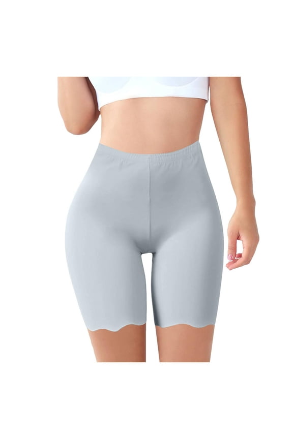 Womens Ice Silk Plus Size Seamless Half Underwear Soft Stretch No Show Panties for Ladies
