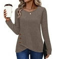 thumbnail image 1 of Neewe Womens Lightweight Sweaters 2025 Long Sleeve Henley Shirt Fall Casual Crewneck Tunic Tops, 1 of 9