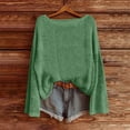 thumbnail image 1 of Neewe Womens Long Sleeve Plain Pullover Sweater Casual Loose V Neck Collared Ribbed Knit Jumper Tops, 1 of 7