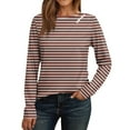 thumbnail image 1 of Neewe Womens Long Sleeve Shirts Round Neck Tops Basic Tops Fall Outfits Fashion Clothes 2025, 1 of 7
