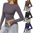 thumbnail image 1 of Neewe Womens Long Sleeve Workout Tops Quick Dry Pullover Yoga Athletic Slim Fit Basic Shirts, 1 of 8