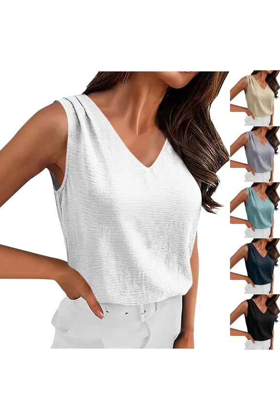 Womens Loose Fit Casual Flowy Tank Tops Square Neck Trendy Sleeveless Summer Tops Clothes Spring Outfits 2026-Black L