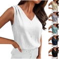 thumbnail image 1 of Neewe Womens Loose Fit Casual Flowy Tank Tops Square Neck Trendy Sleeveless Summer Tops Clothes Spring Outfits 2026-White L, 1 of 6
