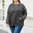thumbnail image 1 of Neewe Womens Oversized Sweatshirts Crewneck Long Sleeve Tops Fleece Pullover Fall Fashion Clothes L-4XL, 1 of 6