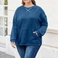 thumbnail image 1 of Neewe Womens Oversized Sweatshirts Crewneck Long Sleeve Tops Fleece Pullover Fall Fashion Clothes L-4XL, 1 of 7