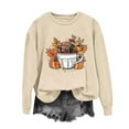 thumbnail image 1 of Neewe Womens Oversized Sweatshirts Thanksgiving Printed Hoodies Fleece Crewneck Sweaters Casual Tops Comfy Fall Fashion Outfits Winter Clothes 2025, 1 of 4
