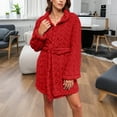 thumbnail image 1 of Neewe Womens Plush Soft Robe Fluffy, Warm, Fleece Sherpa Shaggy Bathrobe, 1 of 8