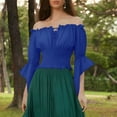thumbnail image 1 of Neewe Womens Renaissance Peasant Blouse Off Shoulder Trumpet Sleeve Tops S-XXL, 1 of 7