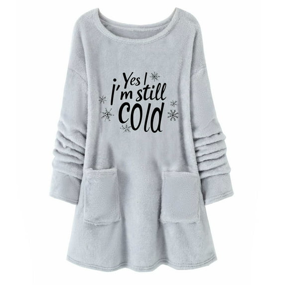 Neewe Womens Sherpa Fleece Pullover Soft Oversized Sweatshirt with Pockets Warm Fuzzy Sweater