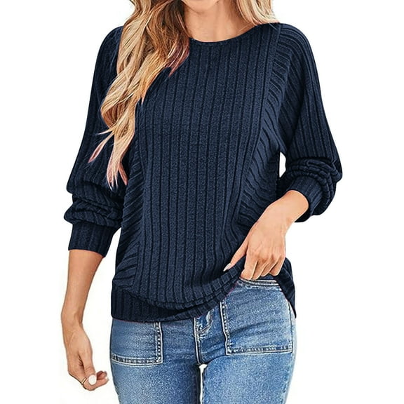Neewe Womens Sweaters 2025 Casual Crewneck Long Sleeve Lightweight Knit Pullover Sweater Tops Fall Clothes