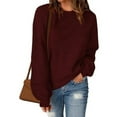 thumbnail image 1 of Neewe Womens Sweaters Fall 2025 Cable Knit Long Sleeve Crewneck Oversized Sweater Chunky Pullover Loose Outfits, 1 of 7