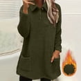 thumbnail image 1 of Neewe Womens Winter Soft Sherpa Fleece Fuzzy Pullover Crewneck Solid Color Sweatshirt with Pocket, 1 of 6
