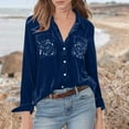 thumbnail image 1 of Neewe Womens Winter Velvet Long Sleeve Button Down Casual Tops Shirts, 1 of 9